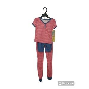 There Abouts Kids pajama 3 Piece Set Pants Top Shorts Girls Size 4